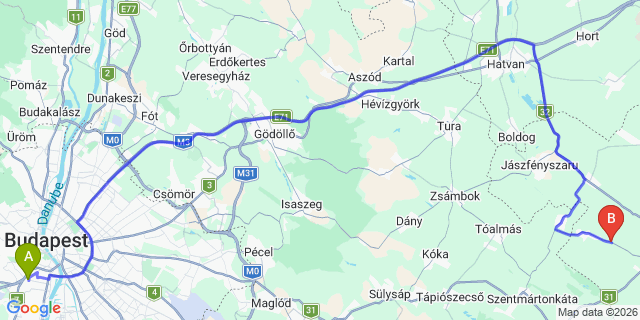Map: Budapest Kelenföld Train Station to Novi Sad