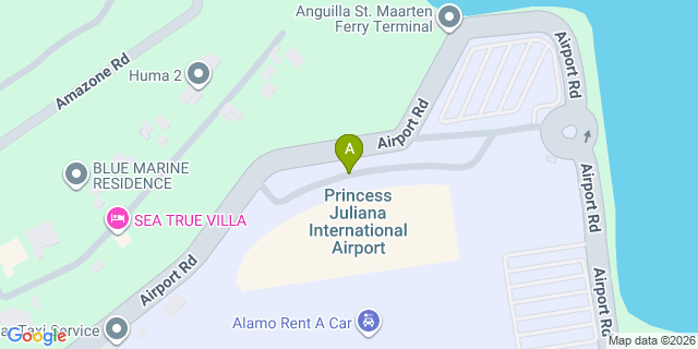 Map: Sint Maarten Airport (SXM) to Juliana