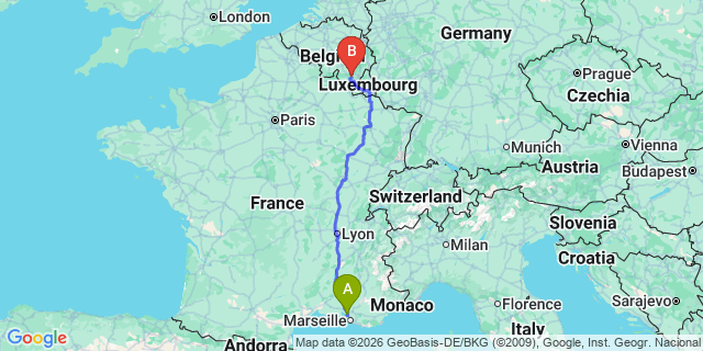 Map: Marseille Airport (MRS) to Bras