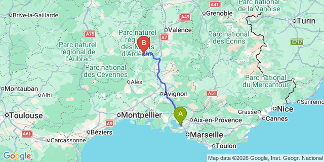 Map: Marseille Airport (MRS) to Vogue