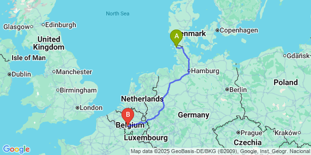 Map: Charleroi Airport Brussels South (CRL) to De Leeuw