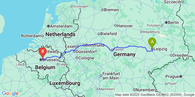 Map: Brussels Zaventem Airport (BRU) to Pin