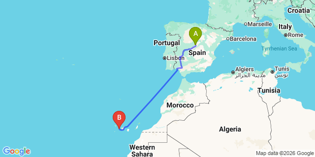 Map: Madrid Airport (MAD) to Las Rosas