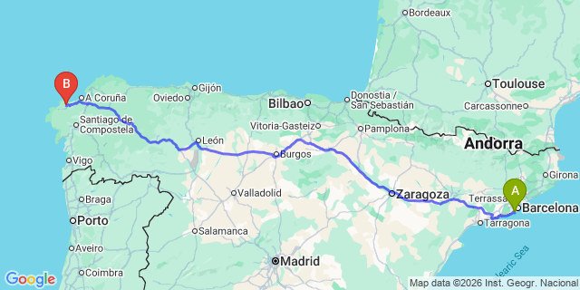 Map: Barcelona Airport (BCN) to Aigues Verdes