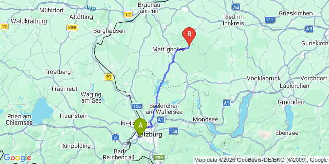 Map: Salzburg Airport (SZG) to Werfenweng