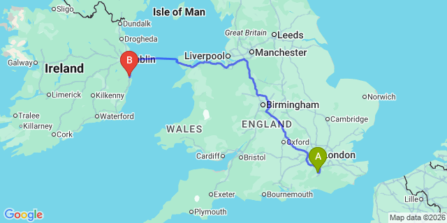 Map: London Gatwick Airport (LGW) to Ashford