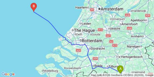 Map: Eindhoven Airport (EIN) to Sluis