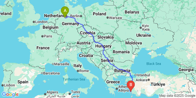 Map: Milas–Bodrum Airport (BJV) to Kaynar