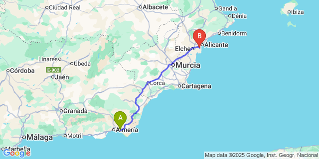 Map: Alicante Airport (ALC) to El Toyo