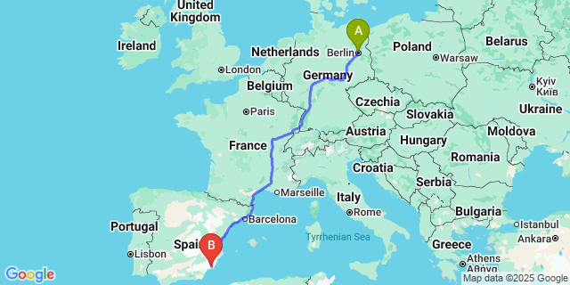 Map: Murcia Airport (RMU) to Vera
