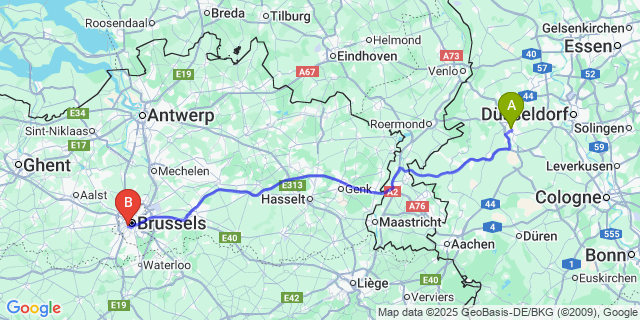 Map: Brussels Midi Train Station to Cerfontaine
