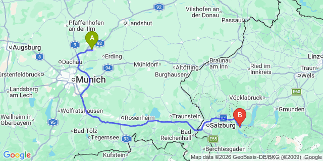 Map: Munich Airport (MUC) to Haus