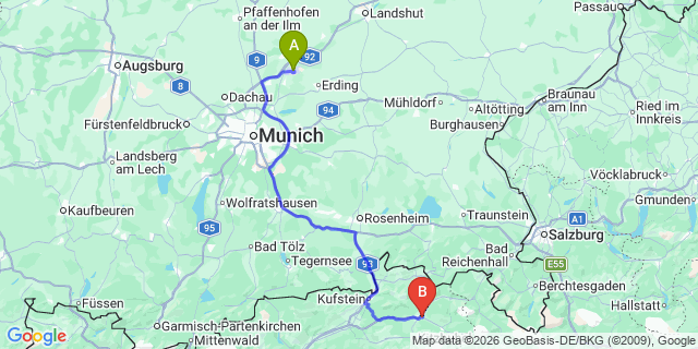 Map: Munich Airport (MUC) to ???