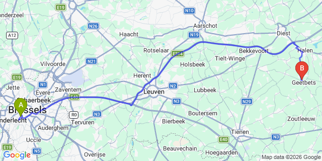 Map: Brussels Midi Train Station to Medemblik