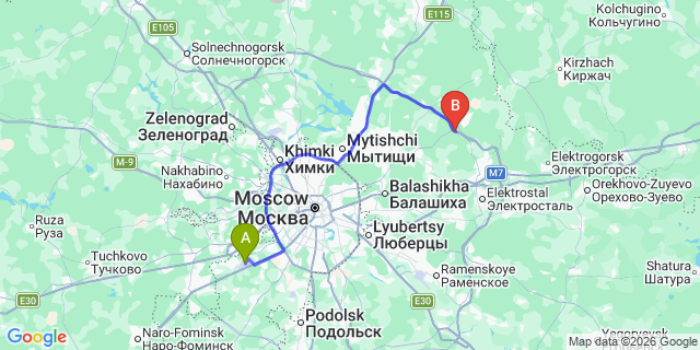 Map: Moscow Vnukovo Airport (VKO) to Uglich