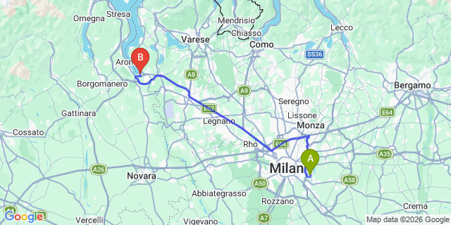 Map: Milan Linate Airport (LIN) to Camping Lido