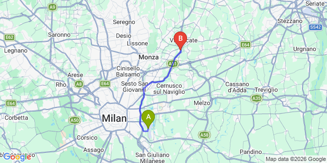 Map: Milan Linate Airport (LIN) to Torri Bianche