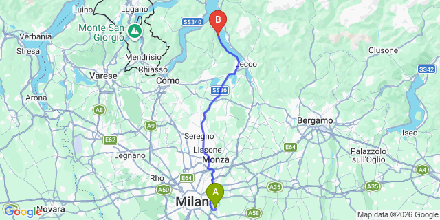 Map: Milan Linate Airport (LIN) to Vassena
