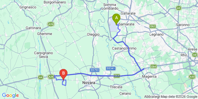 Map: Milan Malpensa Airport (MXP) to Baveno