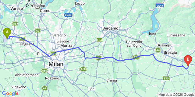 Map: Milan Malpensa Airport (MXP) to Bormio