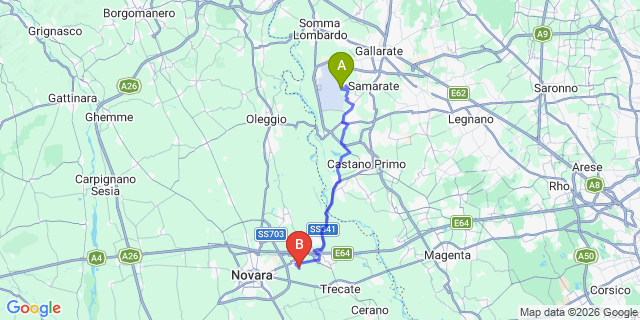 Map: Milan Malpensa Airport (MXP) to Cannero Riviera (Lago Maggiore)