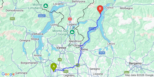 Map: Milan Malpensa Airport (MXP) to Cremia
