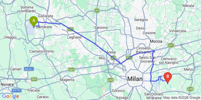 Map: Milan Malpensa Airport (MXP) to Domaso