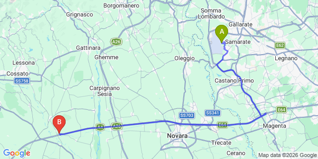 Map: Milan Malpensa Airport (MXP) to Domodossola