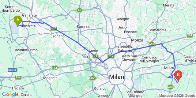 Map: Milan Malpensa Airport (MXP) to Dubino