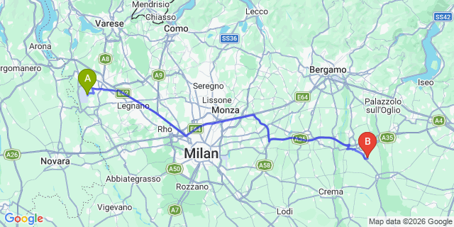 Map: Milan Malpensa Airport (MXP) to La Spezia