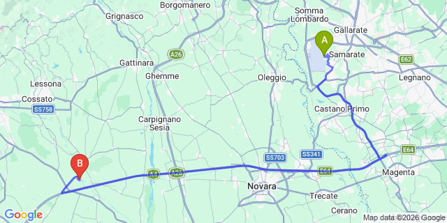 Map: Milan Malpensa Airport (MXP) to Locarno