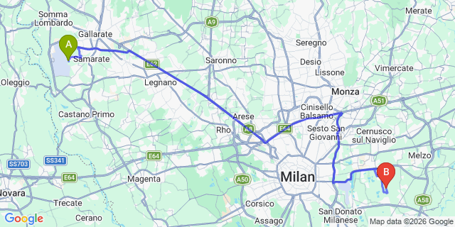 Map: Milan Malpensa Airport (MXP) to Madesimo