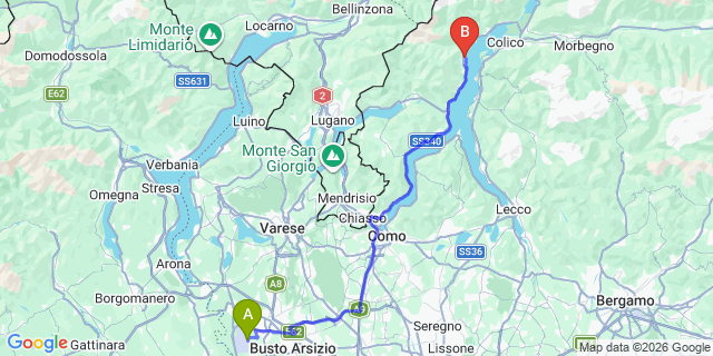Map: Milan Malpensa Airport (MXP) to Musso