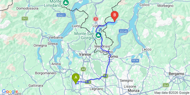 Map: Milan Malpensa Airport (MXP) to Parco San Marco Hotels (Cima)