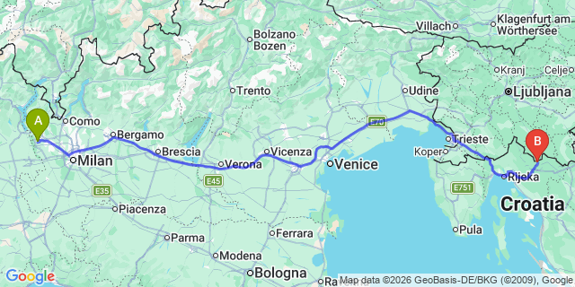 Map: Milan Malpensa Airport (MXP) to San Nazzaro