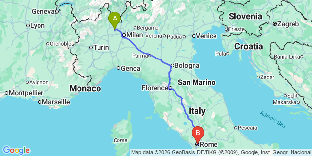 Map: Milan Malpensa Airport (MXP) to Santa Maria Maggiore