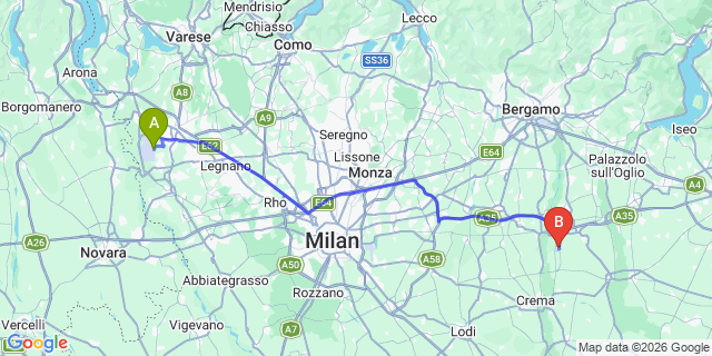 Map: Milan Malpensa Airport (MXP) to Scanzorosciate