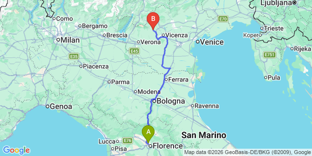 Map: Florence Airport (FLR) to Greve in Chianti