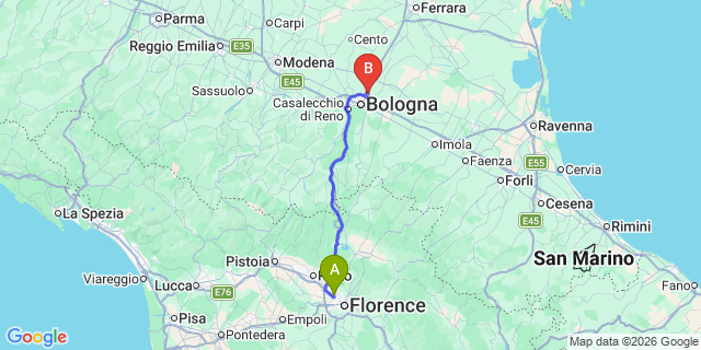 Map: Florence Airport (FLR) to Radda in Chianti