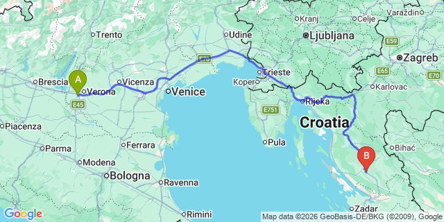 Map: Verona Villafranca Airport (VRN) to Merano