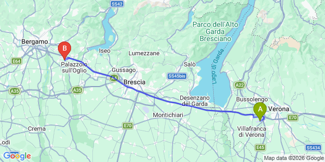 Map: Verona Villafranca Airport (VRN) to St Moritz