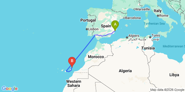 Map: Alicante Airport (ALC) to San Bartolomé