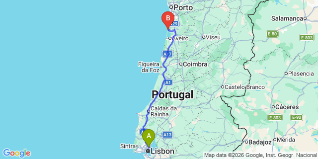 Map: Lisbon Airport (LIS) to Quintas do Sul