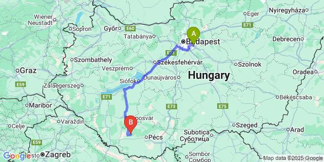 Map: Budapest Airport (BUD), Ferihegy, Liszt Ferenc to Almáskeresztúr