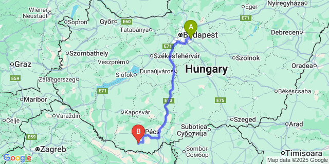 Map: Budapest Airport (BUD), Ferihegy, Liszt Ferenc to Babarcszőlős