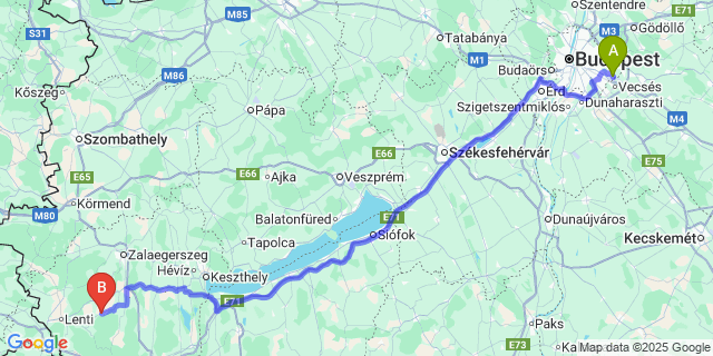 Map: Budapest Airport (BUD), Ferihegy, Liszt Ferenc to Gutorfölde