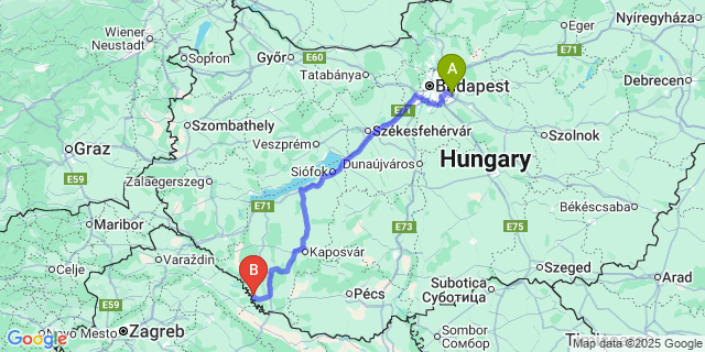 Map: Budapest Airport (BUD), Ferihegy, Liszt Ferenc to Heresznye