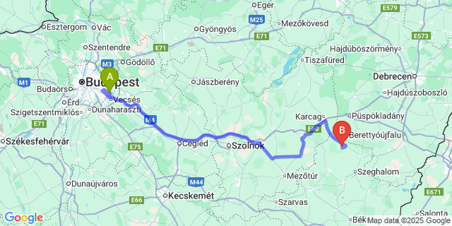 Map: Budapest Airport (BUD), Ferihegy, Liszt Ferenc to Kertészsziget