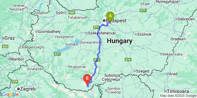Map: Budapest Airport (BUD), Ferihegy, Liszt Ferenc to Kisjakabfalva