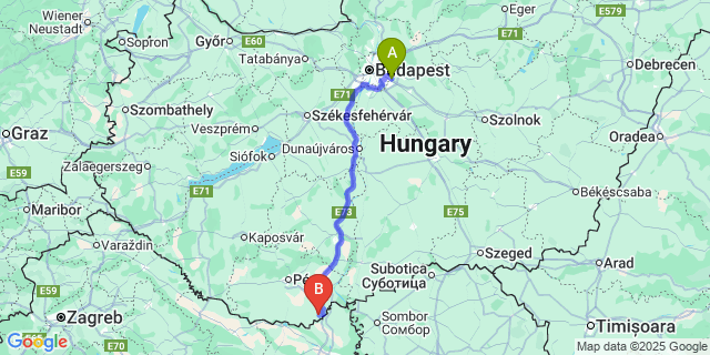 Map: Budapest Airport (BUD), Ferihegy, Liszt Ferenc to Kislippó